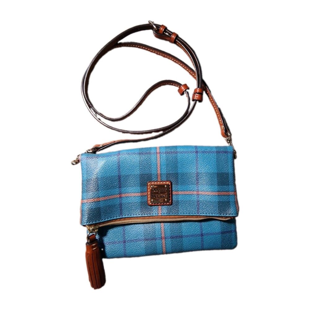 Dooney & Bourke Navy Blue Pebble Leather Crossbody Shoulder Purse W/ Card Slots